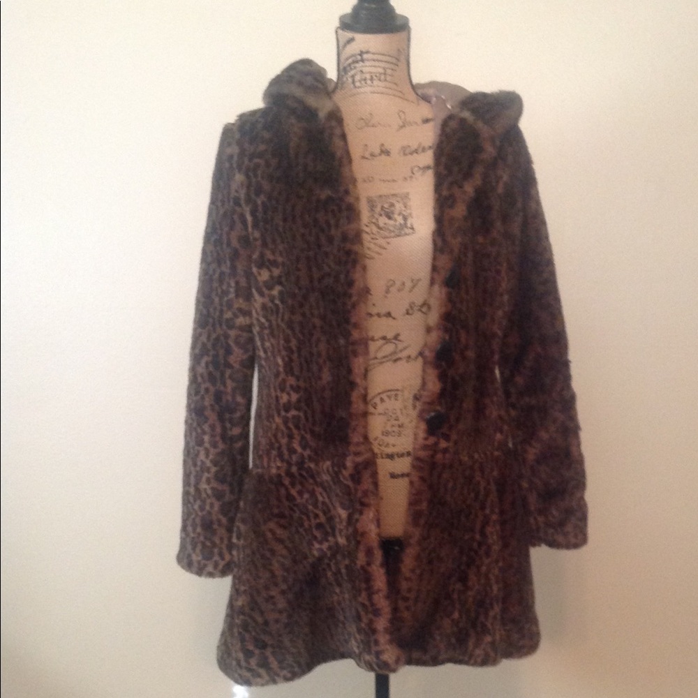 Free People Leopard Coat
